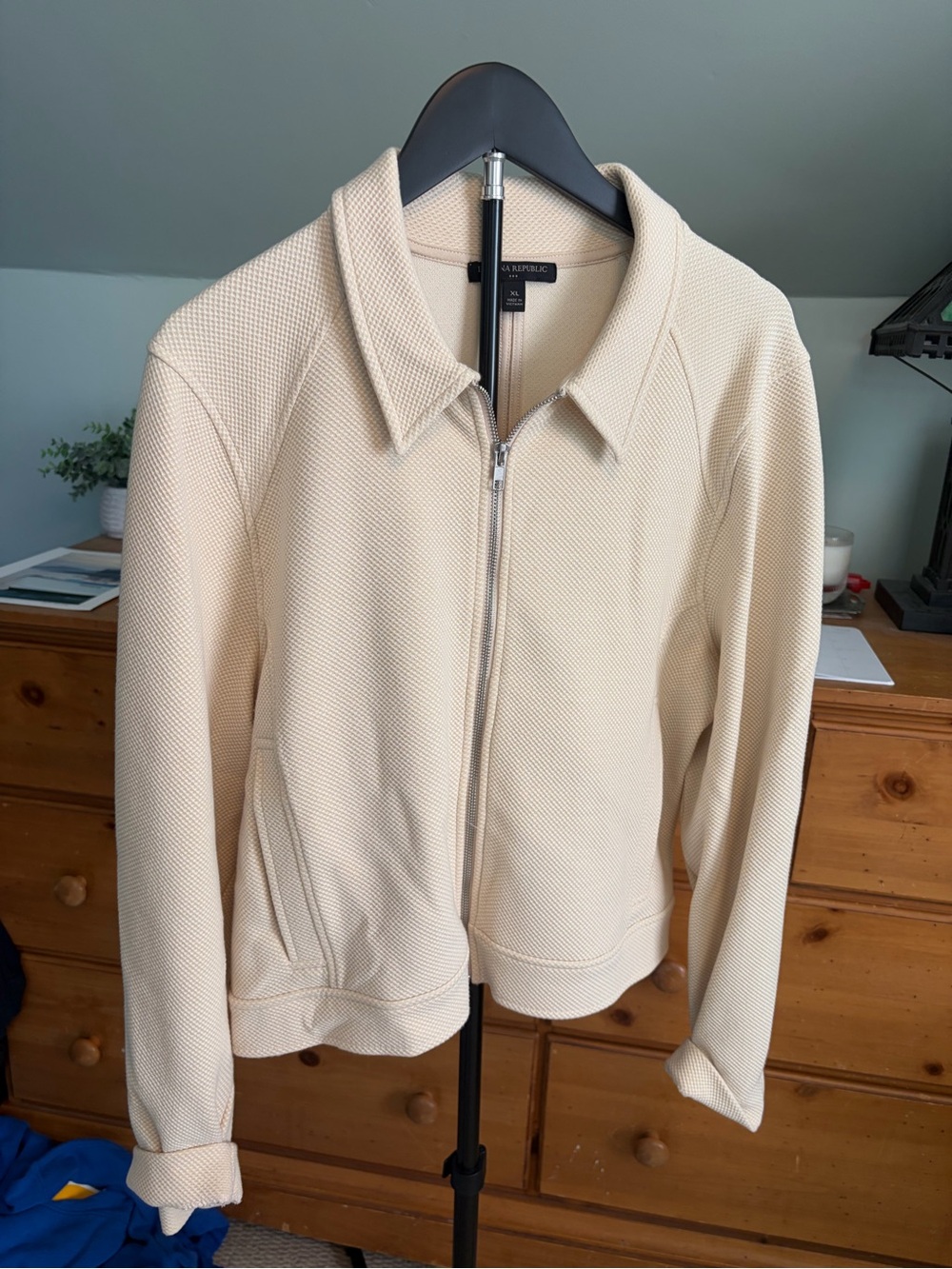 Banana Republic Cream Zip-Front Women's Jacket, size XL